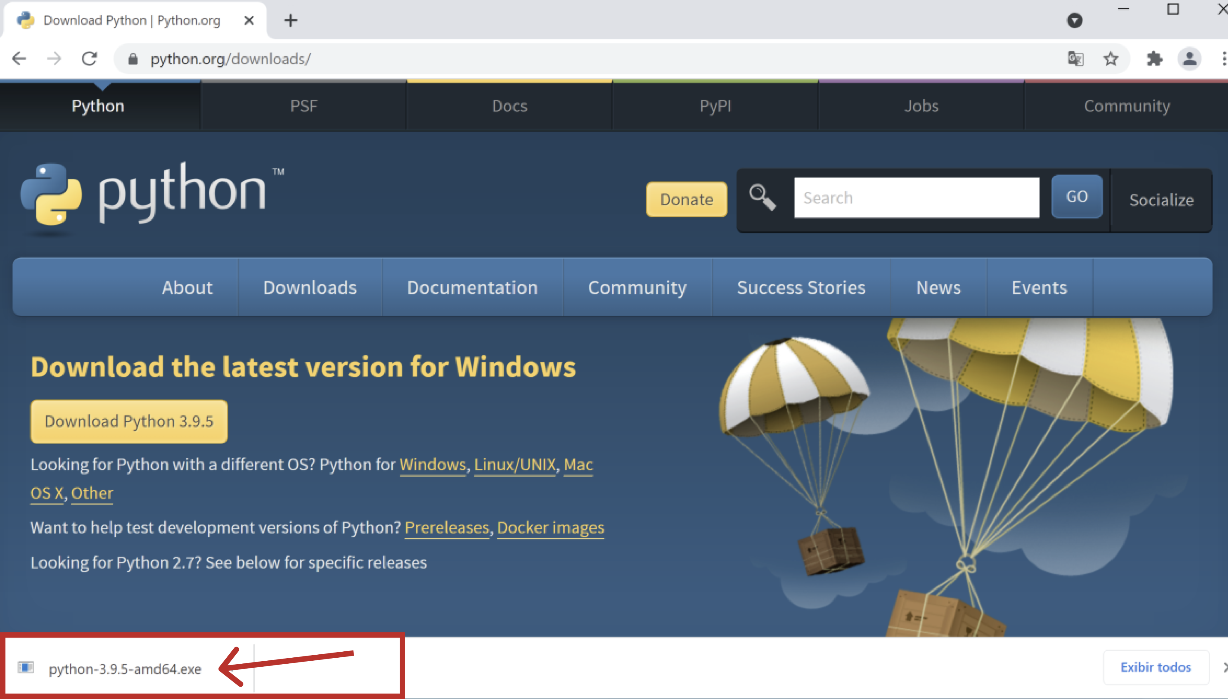 Exec Install Python